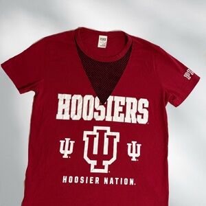 Victoria's Secret Red and Black Mesh Top